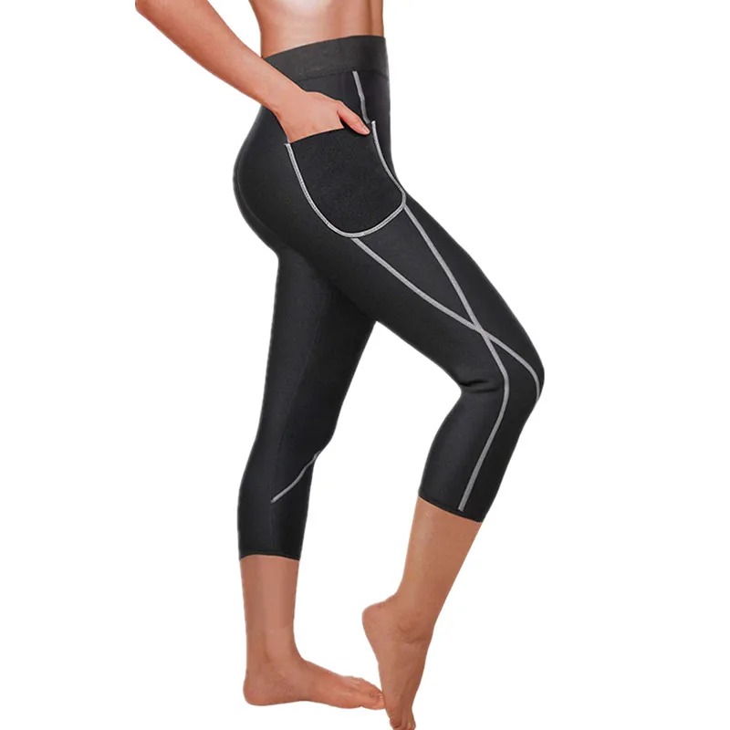 Неопреновые Бесшовные штаны для йоги с высокой талией, леггинсы, колготки для женщин, для тренировки, похудения, дышащая одежда для фитнеса, тренировочные штаны для женщин