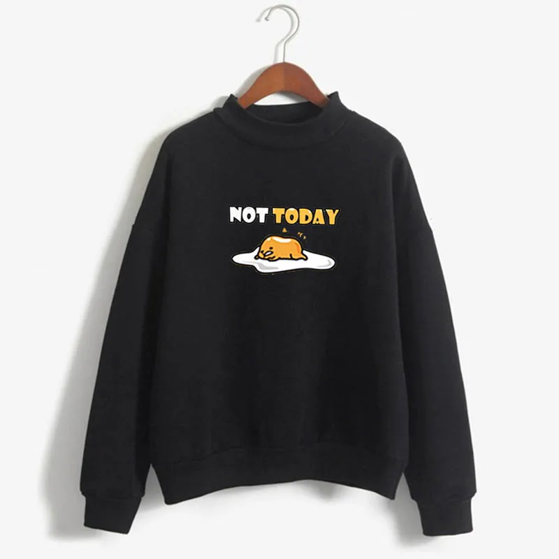 Новая Толстовка notoday gudetama Harajuku женская зимняя повседневная с коротким рукавом Япония Милая ленивая яйцо notoday Топы Одежда - Цвет: gudetama 6