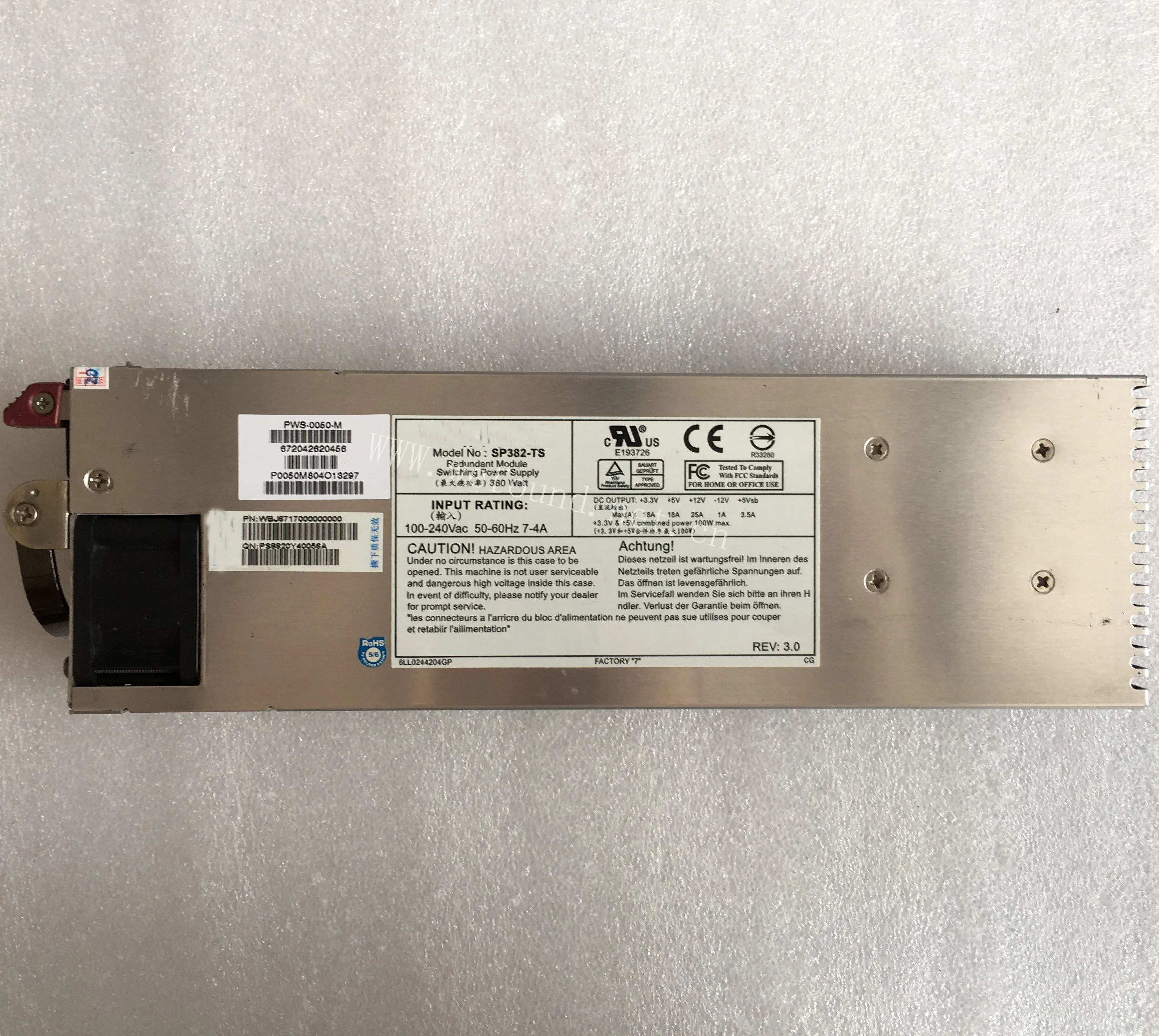 

100% проверено на источник питания для ПК SP382-TS 380W PWS-0050-M работает хорошо