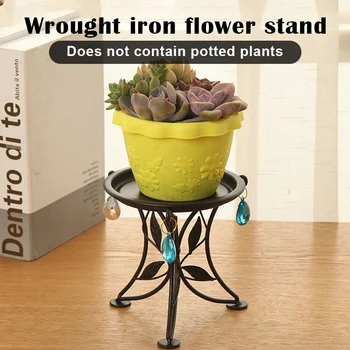 

Newly Simple Mini Iron Flower Stand Succulent Flower Shelf Flower Pot for Desktop Balcony Decoration