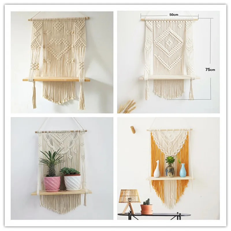 

Yellow Wall Hanging Tapestry, Macrame Wall Art, Hand-made Dyed Tapestry, Boho Decor, Lace Fabric, Bohemia Tassel, New Plant