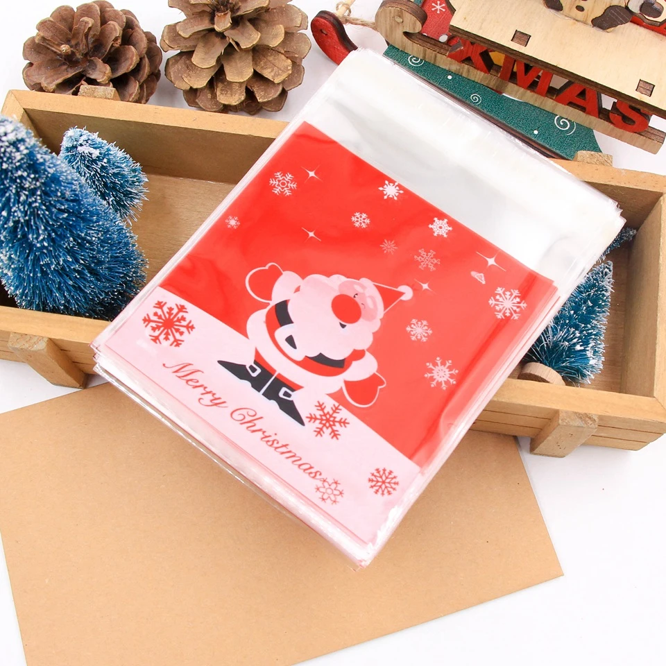 20p Red Santa Claus 1 комплект с Рождеством Подарочные наборы конфет олень и Санта Клаус гостей упаковочные подарочные коробки мешок бумажные соломинки для напитков дети подарок декор - Цвет: 20p Red Santa Claus