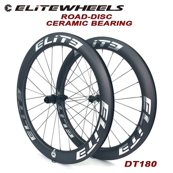 

Elite 700C Super Light Road Disc Carbon Wheelset Disc Brake DT 180 Sinc Ceramic Bearing Hub Tubular Clincher Tubeless Wheels TOP