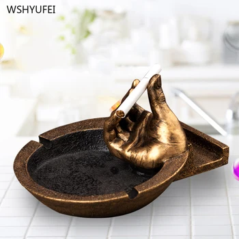 

1Pcs Cigar Ashtray Phone Holder Crafts Creative Ashtray Innovative Ornament Retro Appealing Hand Ashtray for Men and Women