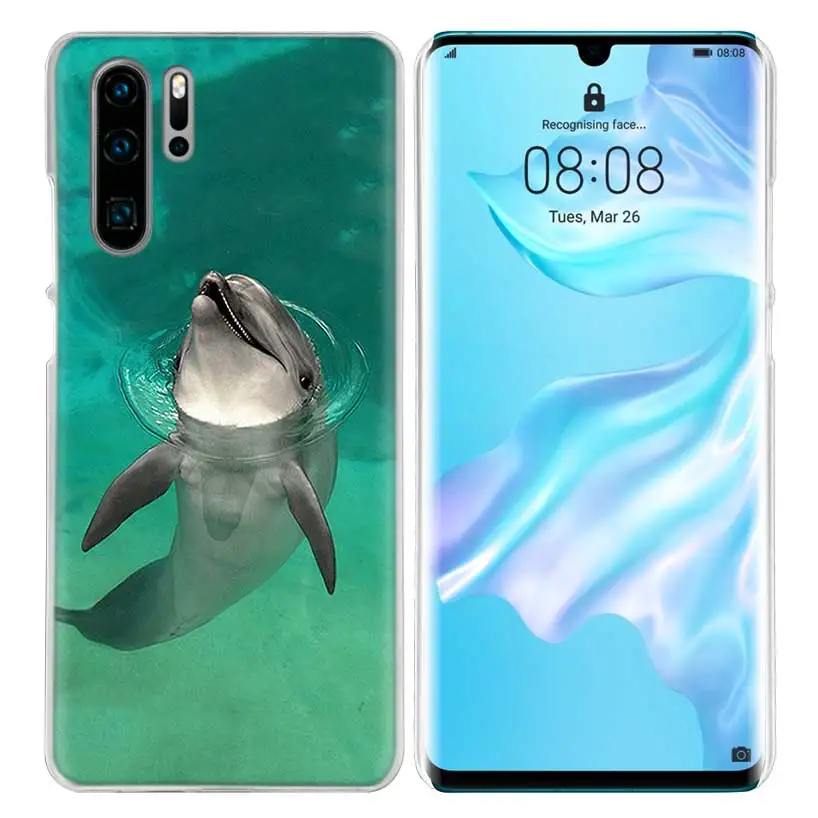 Жесткий чехол для huawei P30 P20 P10 mate 30 20 10 Nova 5 5i Pro Lite P Smart Z Plus Океан Дельфин танец и прыжки - Цвет: 09