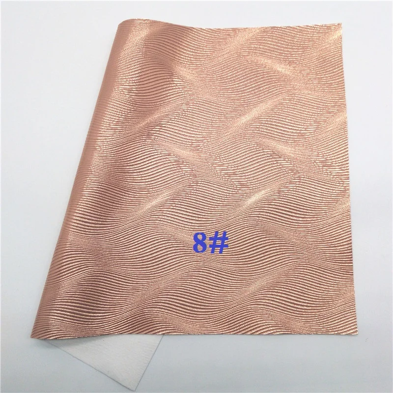 Glitterwishcome 21X29 см A4 размер винил для бантов МЕТАЛЛИЧЕСКАЯ ВОЛНА тиснение синтетическая кожа, искусственная кожа листы для бантов, GM545B - Цвет: 8