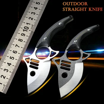 

High hardness convenient outdoor hunting straight knife tactical survival knife camping rescue defense knife tool EDC