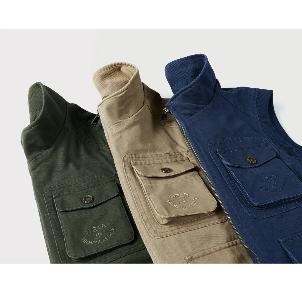 JAYCOSIN Men's Jackets Vests Fashion Denim Men Jacket Sleeveless Cotton Casual Waistcoat Man Cowboy Coat Slim Fit Male Shoulder
