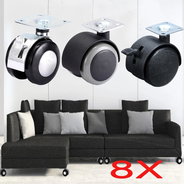 Enhance Your Furniture with 8 Piece Furniture Wheel Alloy/Rubber/Plastic Chair Casters