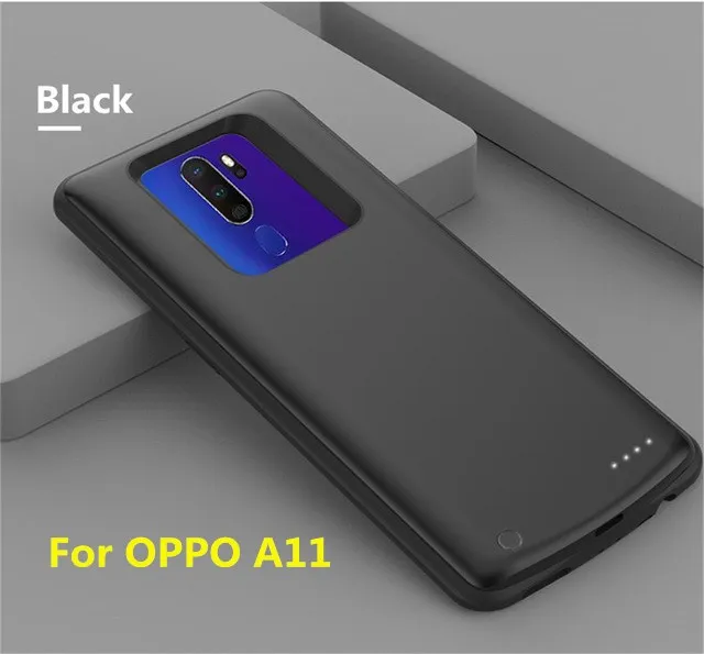 6500 мАч Расширенный чехол для аккумулятора телефона для OPPO A11X, портативный внешний аккумулятор для OPPO A11, чехол для внешнего зарядного устройства - Цвет: Black For OPPO A11