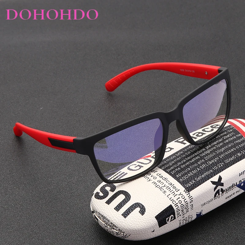 

DOHOHDO New Anti Blue Light Glasses Men Women 2022 Square Eyeglasses Male Computer Clear Lens Eyeware Anti-UV Spectacles Oculos