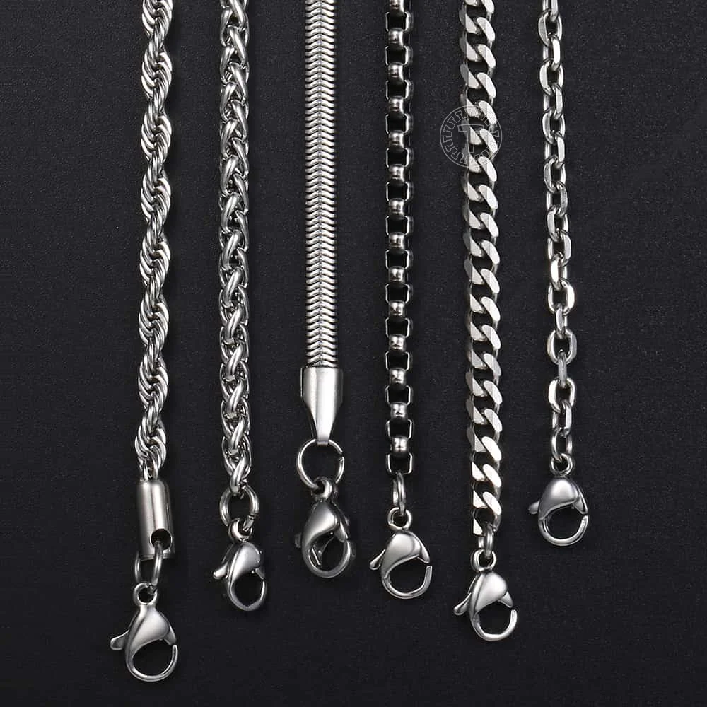 Silver Plated Punk Unisex Style Chain Necklace For Women Men Party Chain  Jewelry Twisted Rope Necklace Gif… | Chains for men, Steel jewelry,  Stainless steel jewelry