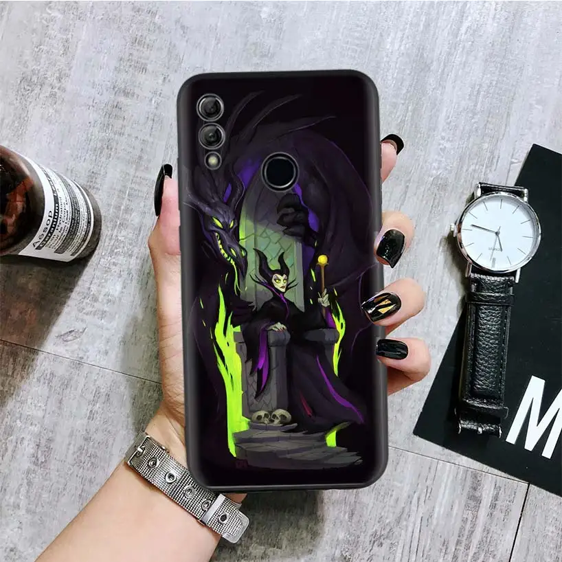 Малефисента госпожа зло черная крышка чехол для телефона для huawei Y9 Y5 Y6 Y7 Honor 10 9 Lite 9X8X8 S 8A фотоаппаратов моментальной печати 7S 7A 10i 20i V20 Кок