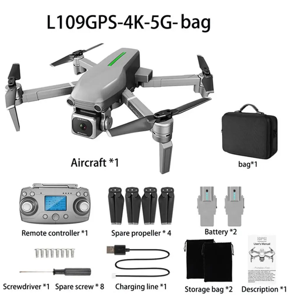 L109/L109-S gps Дрон 4K камера x50 зум 5G wifi 1 км Расстояние 25 минут Квадрокоптер RC вертолет Профессиональный селфи Дрон