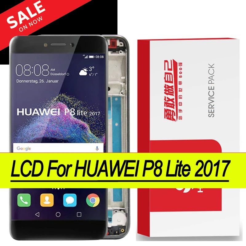 Оригинальный 5 2 ''ЖК дисплей с рамкой для Huawei P8 Lite 2017 ЖК-дисплей сенсорный