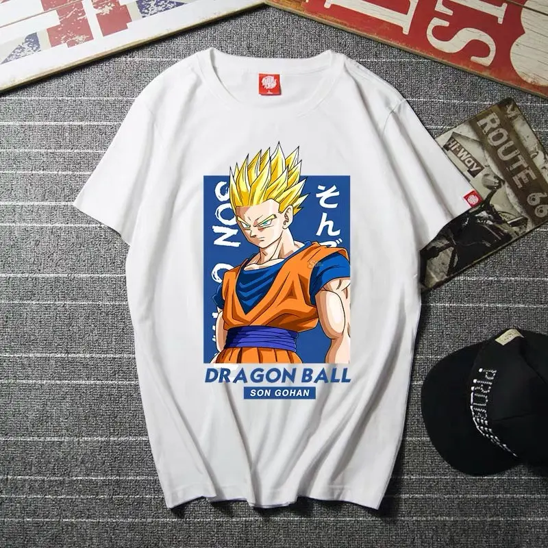 Мужские высокого качества с рисунком Совы дракона Z мяч сын Goku vegeta Buu из хлопчатобумажной ткани с принтом Harajuku футболка с изображением якоря Детская короткая футболка с героями из японского аниме «смешные футболки - Цвет: Y