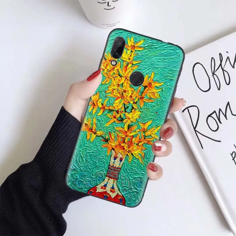 BS193-5 Чехол Ван Гога с подсолнухами Ромашка для Xiao mi Red mi Note 7 8 K20 7S 7A 6 6A Pro S2 5 mi Play 9T CC9 E A1 A2 Lite F1 мягкий чехол для телефона - Цвет: BS193-5
