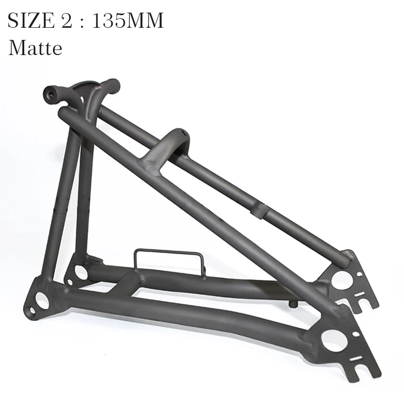 Matte Frame 135mm TWTOPSE титановый велосипед вилка для Brompton Складная передняя вилка для велосипеда задняя треугольная оправа 1 и 1/" легкий 16" размер части - Цвет: Matte Frame 135mm