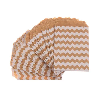 

Biscuit Bags Pastry Bag Supplies Birthday Packing Tool Popcorn Paper 25pcs Wave 18*13cm