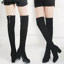 Модная зимняя одежда для женщин Повседневное Сапоги выше колена Ботинки Женские туфли-лодочки на высоком каблуке вечерние модельные теплые зимние ботинки женские mujer T525