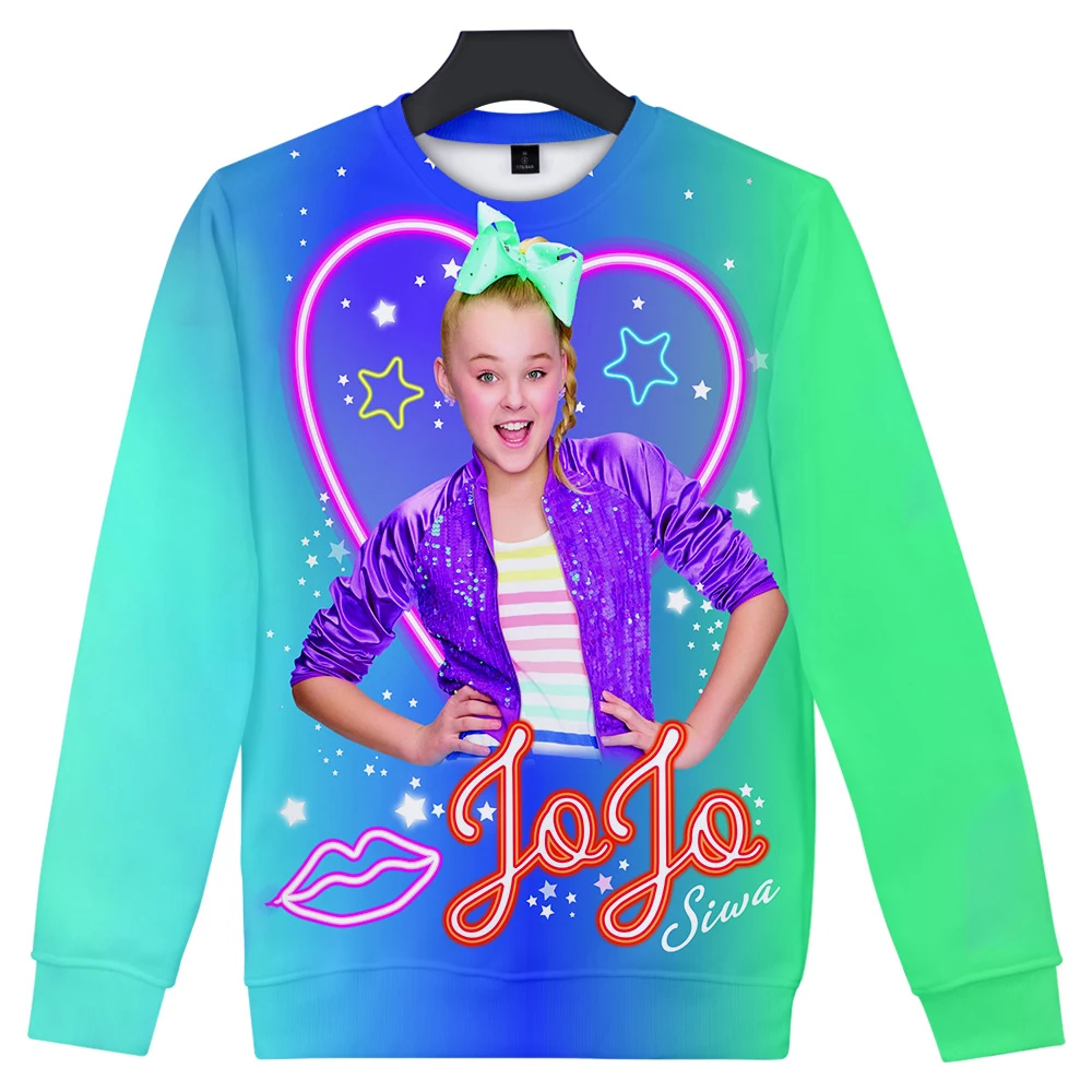 Новинка, JOJO SIWA, с 3D принтом, для женщин/мужчин, с круглым вырезом, толстовки, модные, с длинным рукавом, толстовка,, модная уличная одежда