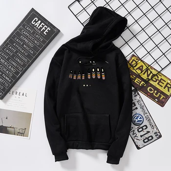 

Winter Warm English Alphabet Graphics Printed Hoodies Women Korean Fleece Sweatshirts Trend Kawaii Streetwear Feminine Itself