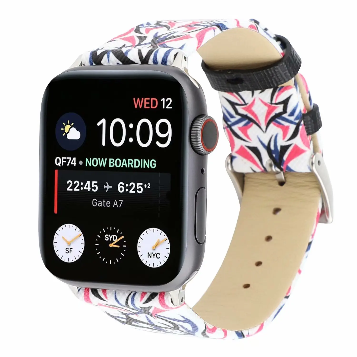Шипы с напечатанным узором ремешок для наручных часов iWatch серии 44/40 мм, 38 мм, 42 мм, версия кожаный браслет для наручных часов Apple Watch, версии 5 4 3 2 1