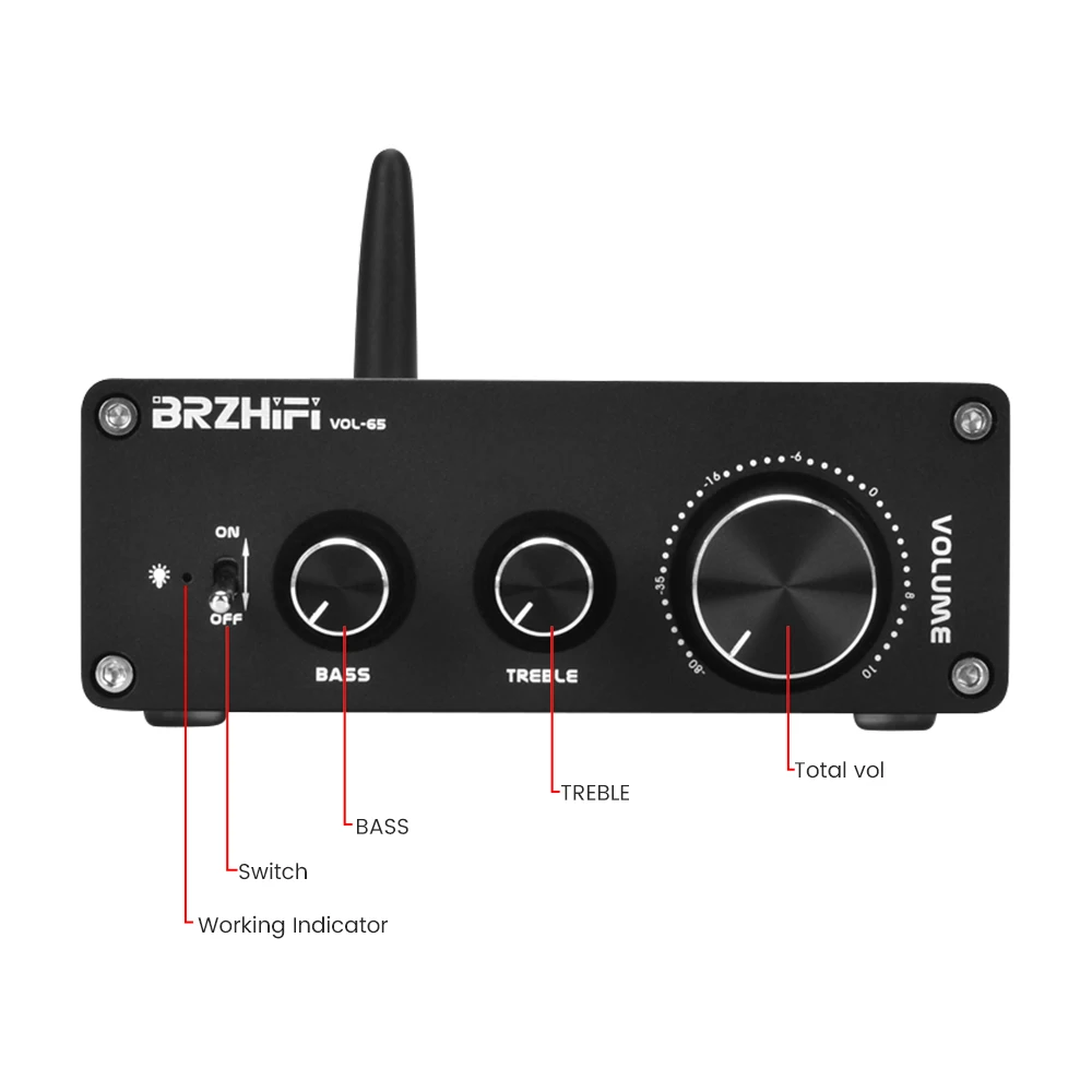 Amplificador Bluetooth Hifi Предварительный усилитель желчный предусилитель 6j5 вакуумный ламповый предусилитель с регулировкой высоких басов для домашнего кинотеатра