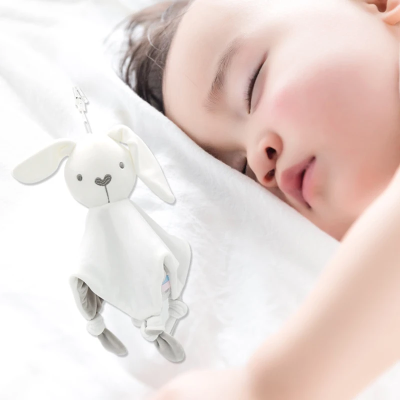 Baby Appease Towel Soft Bunny Comforter Toys Kids Plush Comforter Towel Animal Sleeping Doll Toy Infant Stroller Toy Xmas Gifts