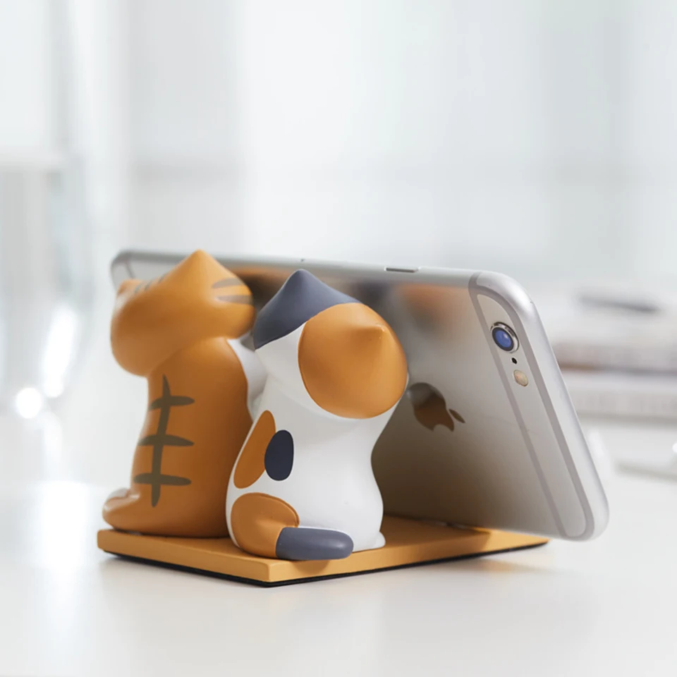 

Cute Cat Mobile Phones Stand Bracket Base Phone Tablets Kawaii Holder Support Desk Decoration for iPhone XiaoMi Huawei for iPad