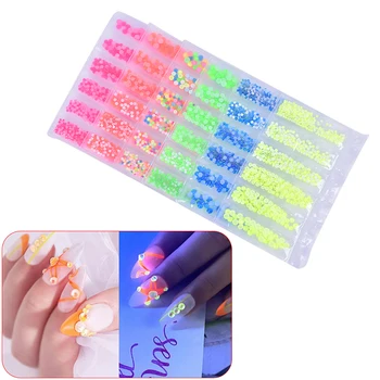 

800pcs/bag 3D SS6-20 Nail Art Decor Rhinestones Fluorescence Glass Nail Rhinestones for Nail Nail Stones For Nails Accessories