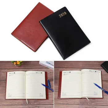 

1PC 2020 Schedule PU Leather Notebook Office Business 365 Diary Planner Travel Journal Worksheet Calendar Notepad Stationery