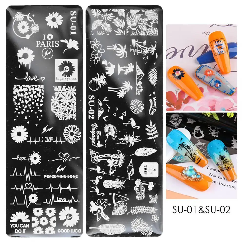 Nail Stamping Plates Human Face Design Multiple Pictures Solid Manicure Art Stainless Steel Printing Plate for Girl