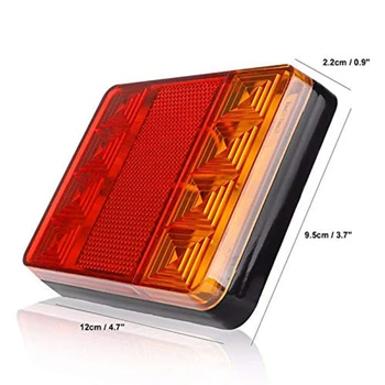 

Hot 12V LED Taillights Rear Tail Light Warning Lamp Brake Lamp Stop Light For Car Truck Trailer