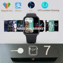 Montre connectée N78 série 7 pour hommes et femmes, pour téléphone Xiaomi Apple, avec partage GPS, Bracelet de Fitness, PK W37 Pro 