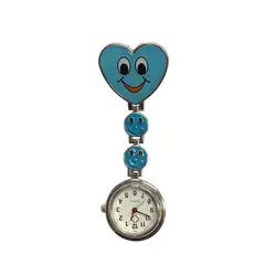 Милые часы с милым сердечком на груди, круглый циферблат, Карманный Медицинский стол, креативные кварцевые часы с улыбающимся лицом из