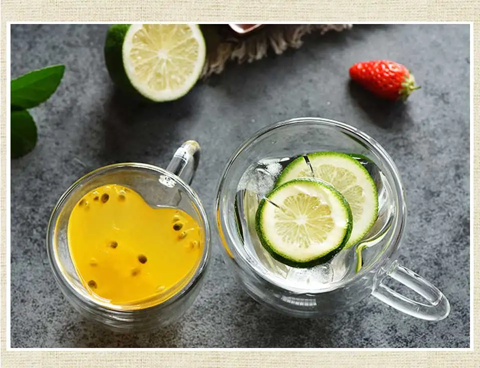 180ml240ml Heart Love Shaped Double Wall Glass Mug Resistant China Tea Mug Double Glass CoffeeTeaCuteTravel Cups And Mugs  (9)