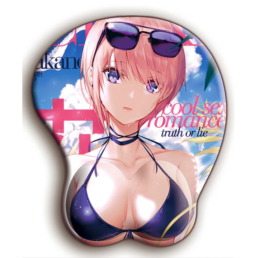 FFFAS 3D коврик для мыши для запястья удобный коврик эргономичный Oppai темно-синий геймерский коврик для мыши для ноутбука лучший подарок для друга