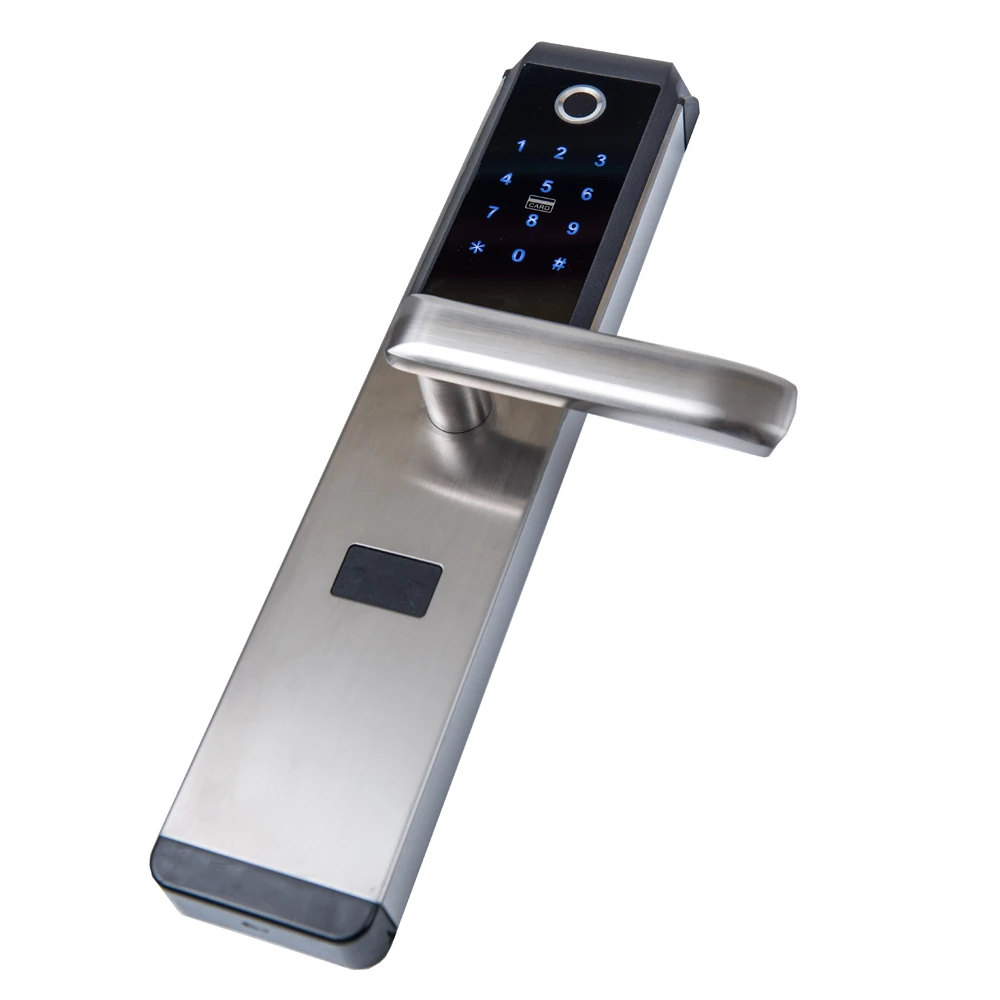 US $143.22 Security Smart Biometric Fingerprint Digital Code RFID Card Electronic Door Lock With Bluetooth App WiFi for Home