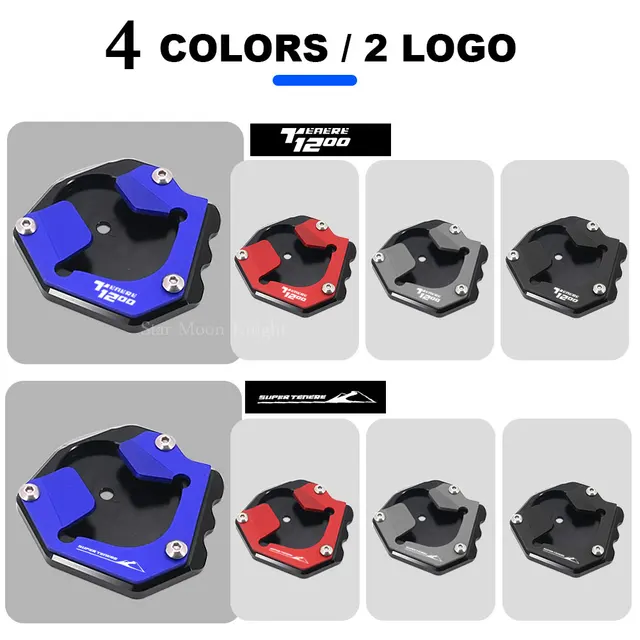 Base Cavalletto Laterale Per Yamaha XT 1200Z - Supporto In Alluminio CNC, Anti-Ribaltamento