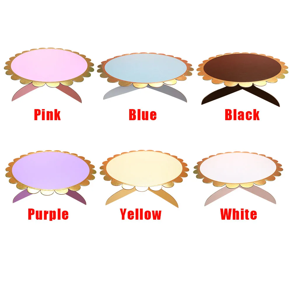 Card Slot Decoration Single Layer Cake Tray Paper Flower Shape Dessert Table Wedding Practical Birthday Party Display Pastry