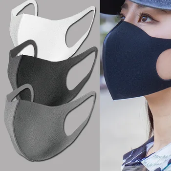 

3pcs Pollution Air Black Anti Mask Dust Sponge Masks Mouth Face