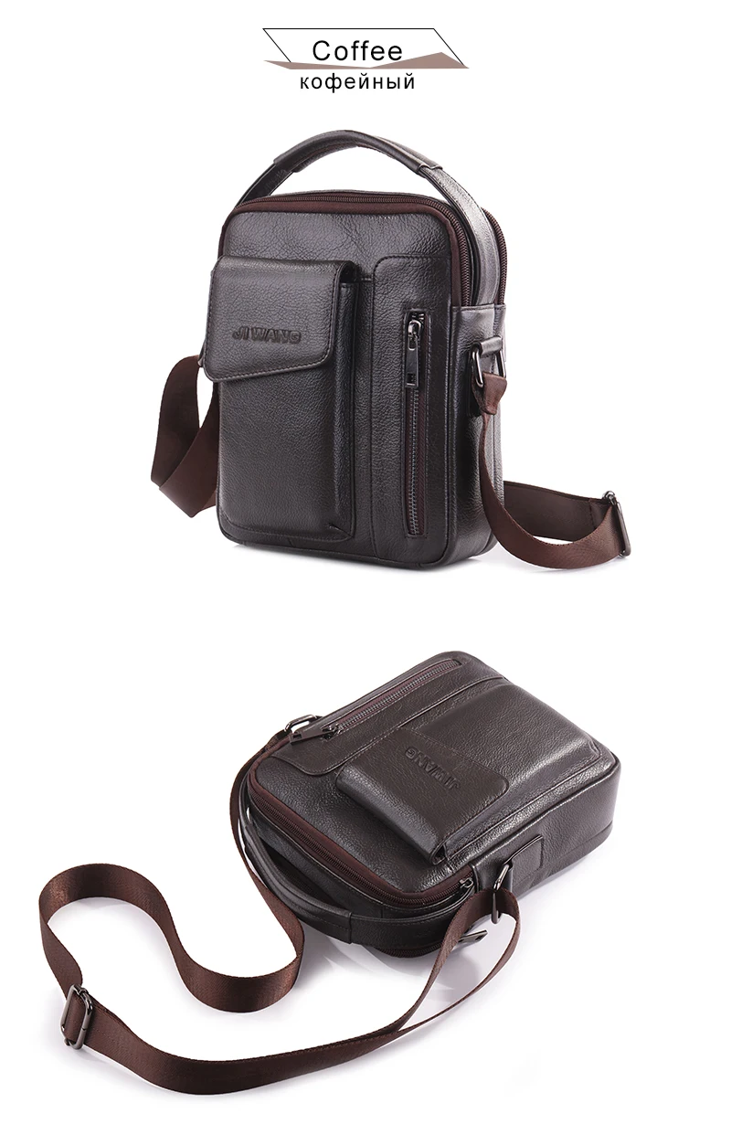 New Genuine Leather Man Messenger Bags Vintage Cow Leather Small Shoulder bag For Male Men's Crossbody Bag Casual Tote handbags