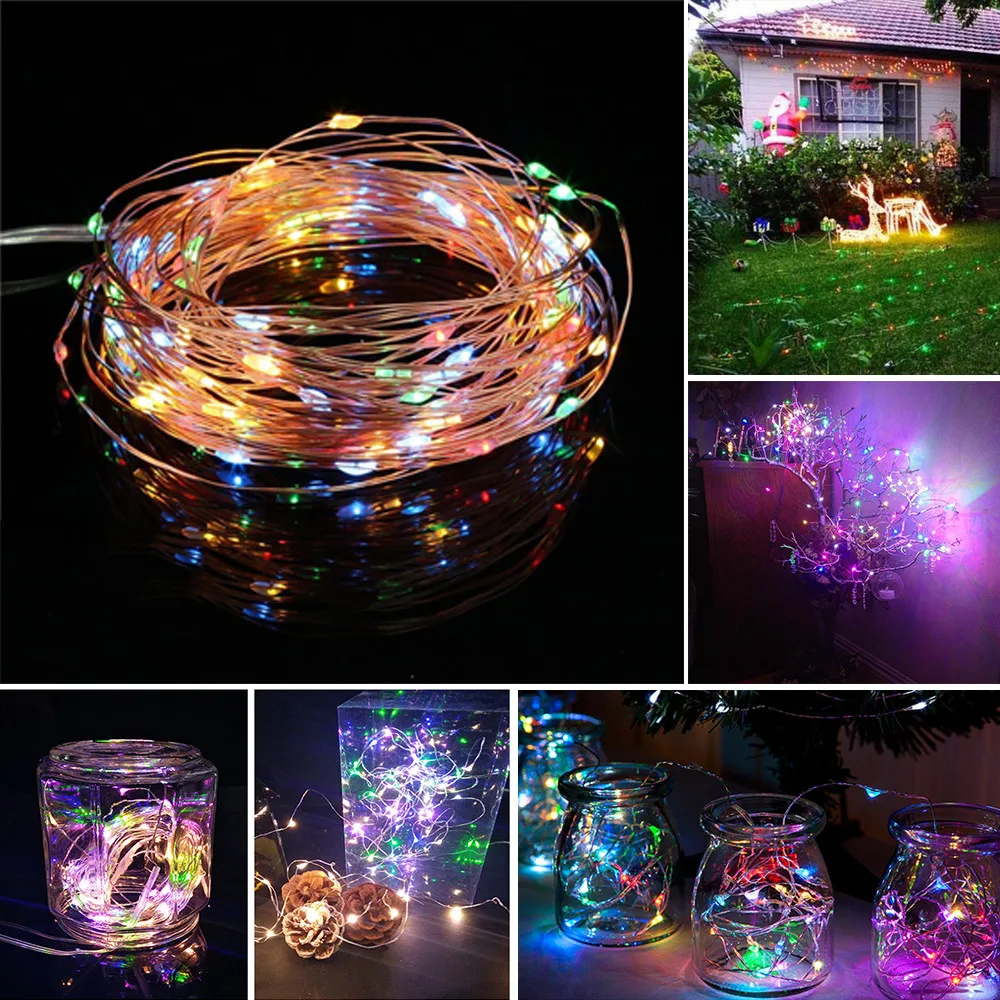 Solar LED Outdoor String Lights Waterproof Fairy Lights Holiday Party Christmas Wedding Decoration 10/50/100/200/300 Led Light