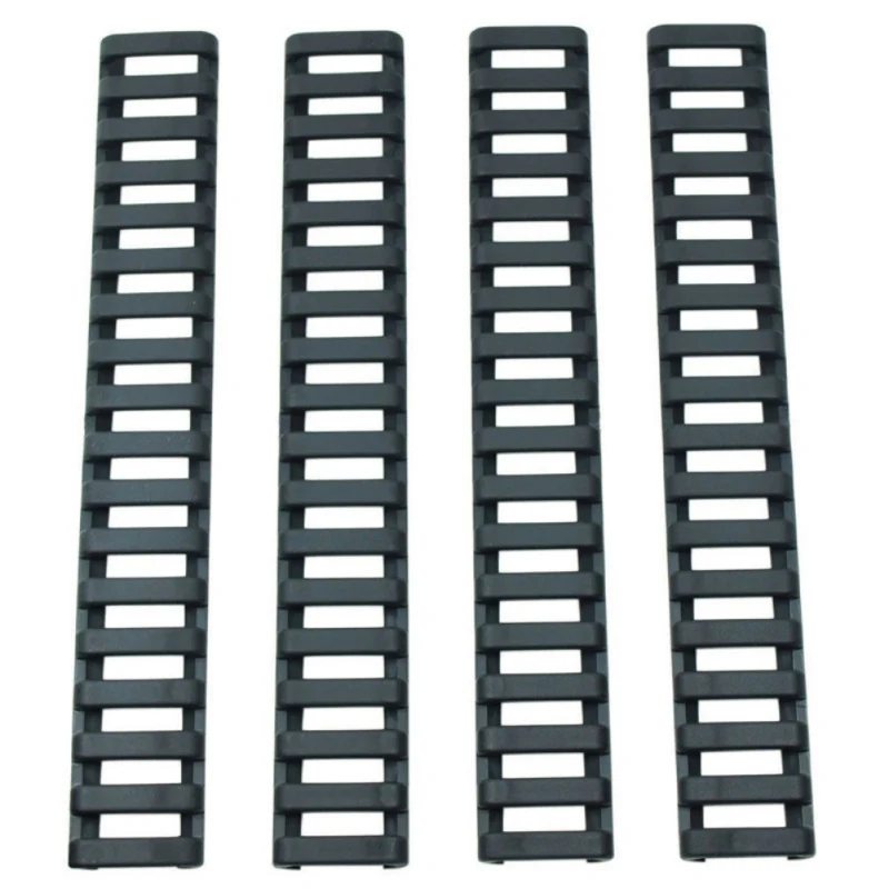 

4 Pcs/Set Rifle Handguard Heat Fish Bone Resistant Ladder Rubber Picatinny Rail Covers 3 Colors
