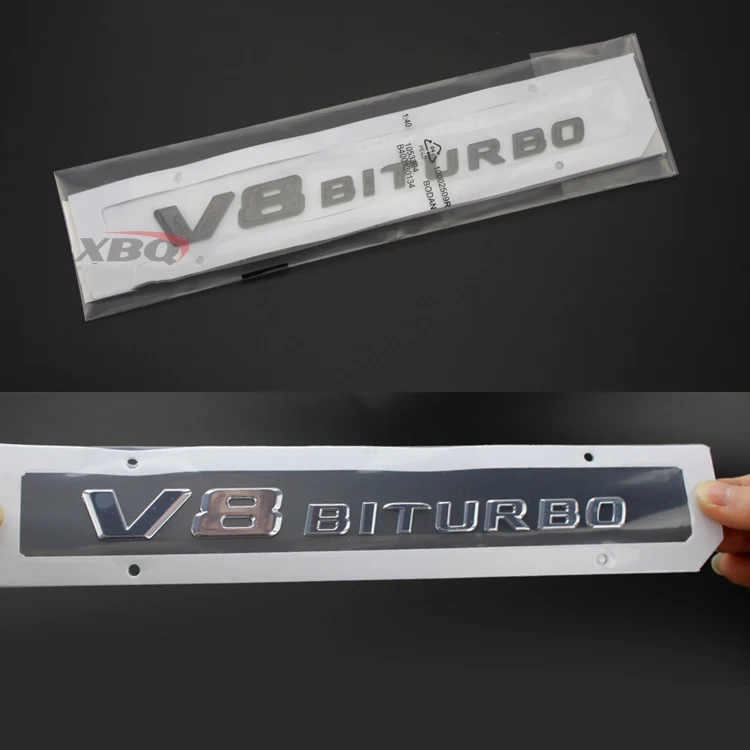 Письмо Эмблема для Mercedes Benz AMG V12BITURBO V8 BITURBO 4matic+ турбо 4matic стайлинга автомобилей крыло логотип Стикеры хром черный, красный
