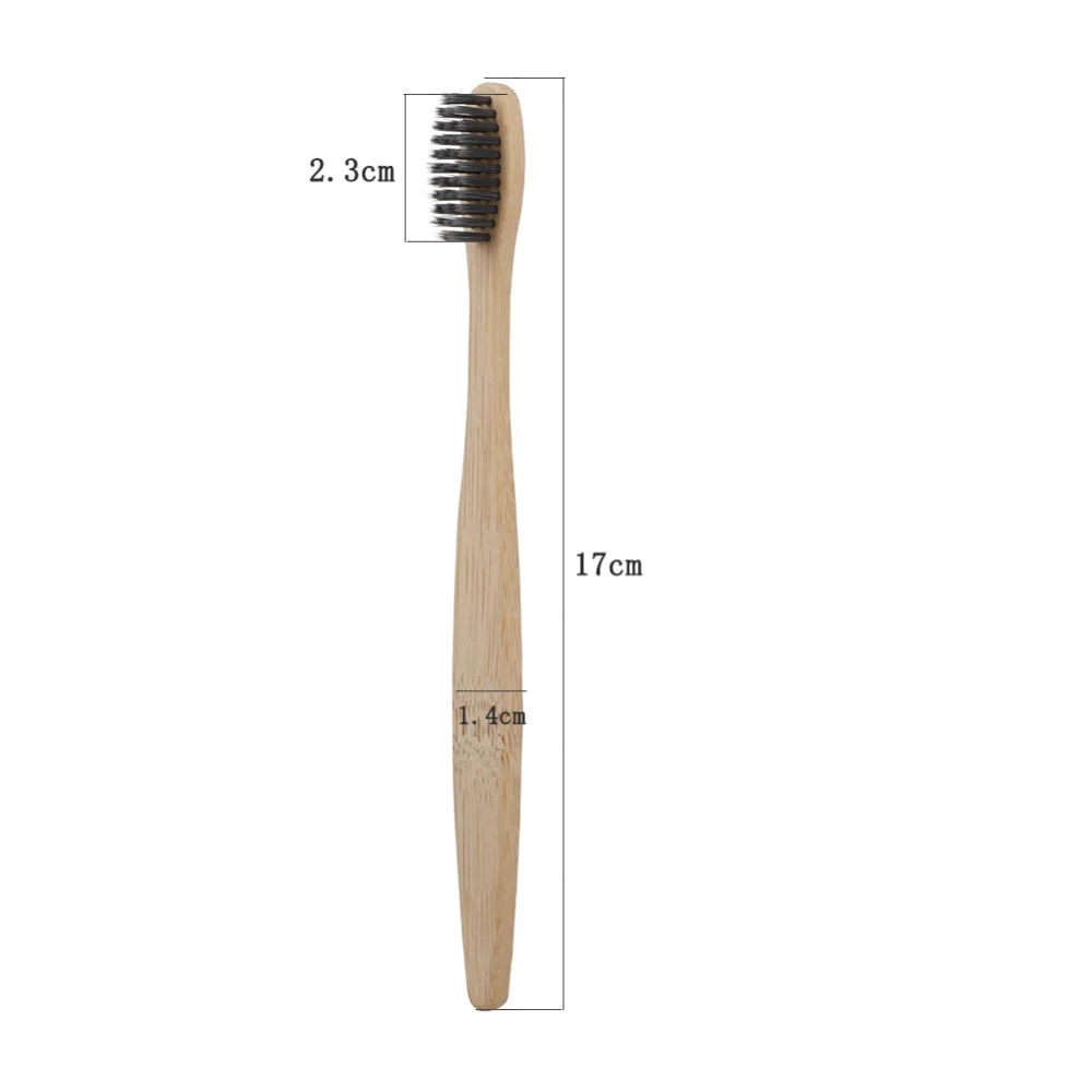 4-10pcs Bamboo charcoal bristle Toothbrush Wooden Rainbow eco-friendly Adult Toothbrush Oral Care wholesale logo customized