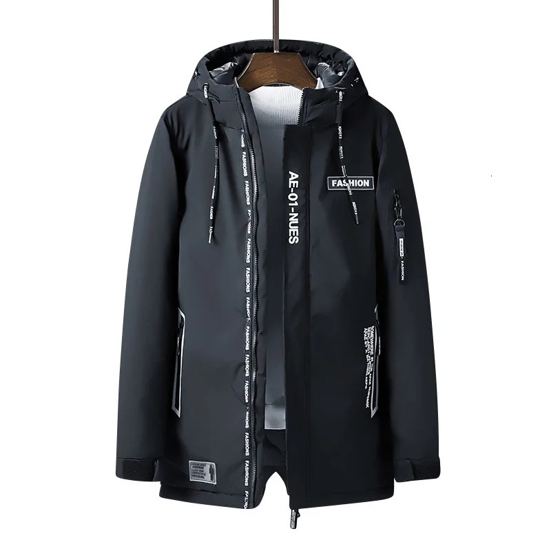 8xl зимняя утолщенная длинная мужская деловая одежда для отдыха, хлопковая стеганая одежда, хлопковое Свободное пальто