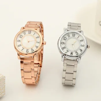 

cross-border special for Joom women's watch leisure steel band ultra thin diamond quartz watch factory direct selling
