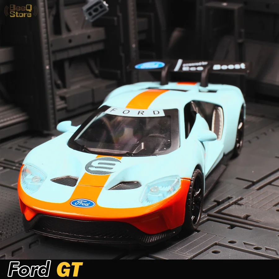 1:32 Ford GT Race Car Alloy Car Model Diecasts & Toy Vehicles 1/32 Car Model with Light & Sound Car Toys for Children